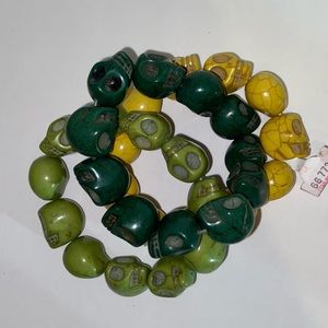 Dia de los Muertos Skull Bracelets (x3)